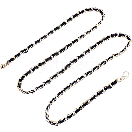 1Pc Alloy PU Leather Braided Waist Chains for Woman DIY-CL0001-09-1
