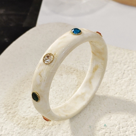Resin Bangles for Women BJEW-P357-04G-1