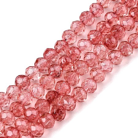 Transparent Glass Beads Strands GLAA-T023-4mm-A13-1