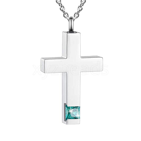 Cross Urn Ashes Pendant Necklace PW-WGBB57D-03-1