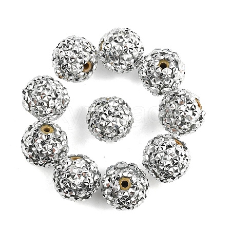 10Pcs Opaque Acrylic Beads OACR-YW0003-35B-1