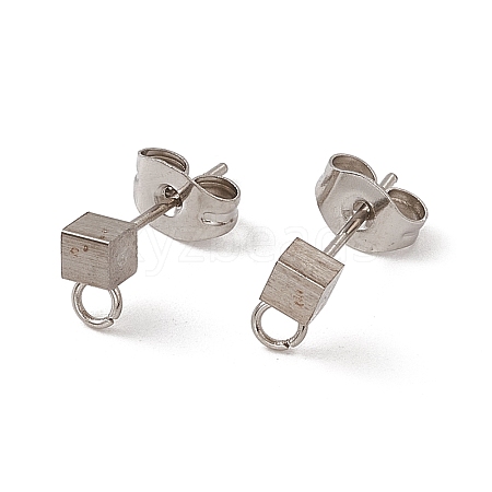 304 Stainless Steel Stud Earring Findings STAS-E179-03P-01-1