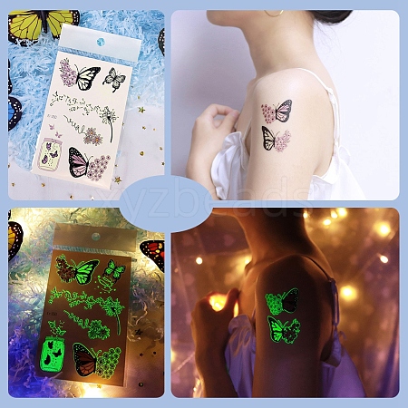 Luminous Removable Temporary Water Proof Tattoos Paper Stickers PW-WG0C2ED-11-1