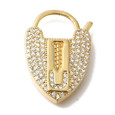 Brass Micro Pave Cubic Zirconia Pendants KK-K389-050G-02-1