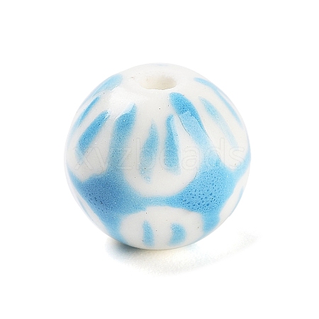 Glazed Porcelain Beads PORC-O005-05-1