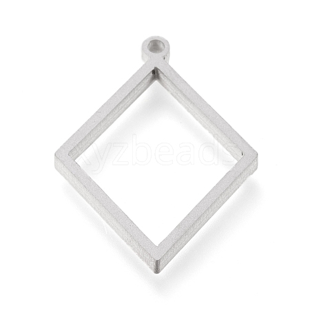 Tarnish Resistant 304 Stainless Steel Open Back Bezel Pendants STAS-K208-08P-1