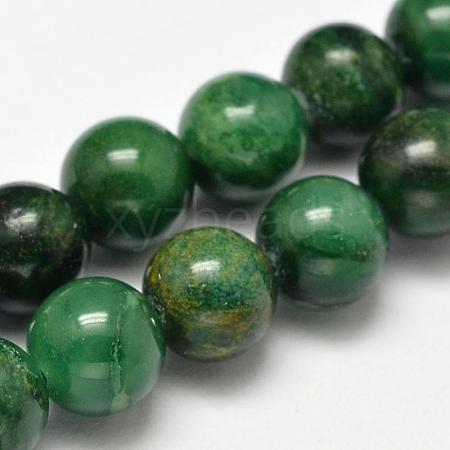 Natural African Jade Beads Strands G-K091-6mm-1