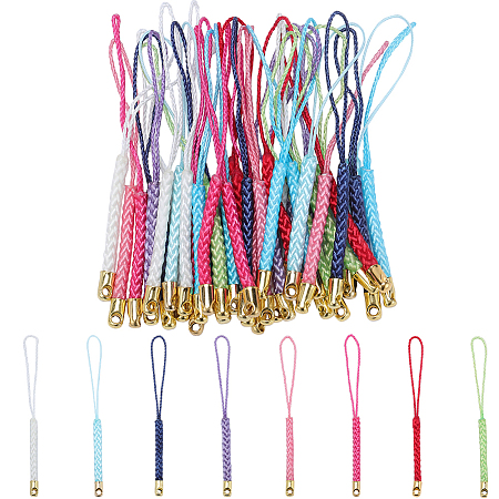 45Pcs 9 Colors Polyester Cord Mobile Straps FIND-GF0006-44-1