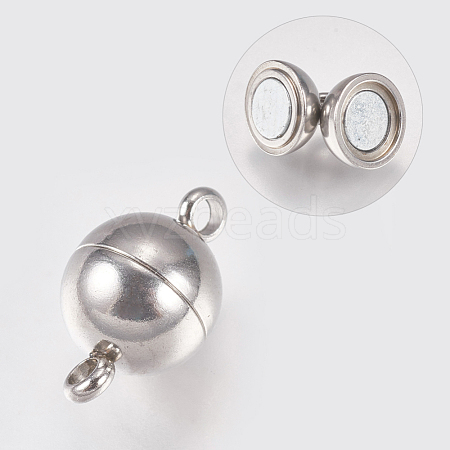 Wholesale 304 Stainless Steel Magnetic Clasps with Loops 