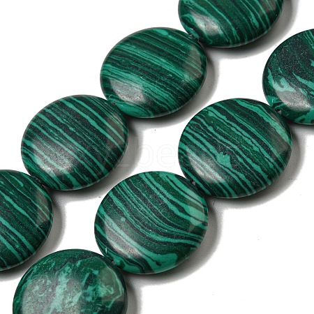 Synthetic Malachite Beads Strands G-B071-E01-02-1