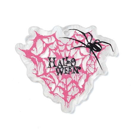 Halloween Style Printed Acrylic Pendants OACR-M007-03C-1