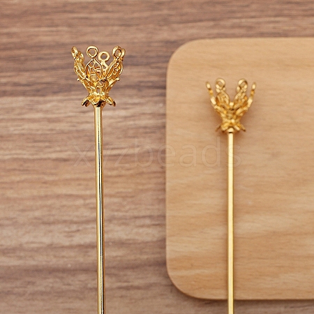 Flower Alloy Hair Stick Finding PW-WGEA70F-01-1