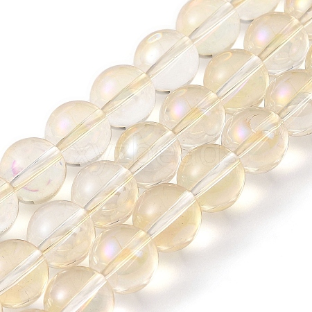 Transparent Electroplate Glass Beads Strands GLAA-T032-T8mm-C11-1