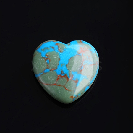 Synthetic Turquoise Love Heart Stone PW-WG32553-10-1
