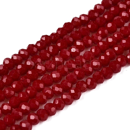 Opaque Solid Color Imitation Jade Glass Beads Strands EGLA-A044-P1mm-D02-1