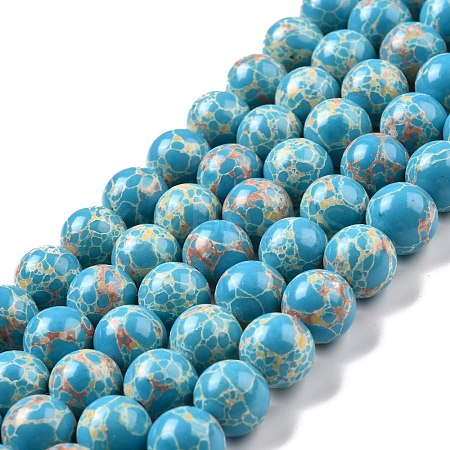 Synthetic Imperial Jasper Beads Strands G-E568-01C-05-1