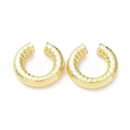 Rack Plating Brass Cuff Earrings for Women EJEW-G352-09G-1