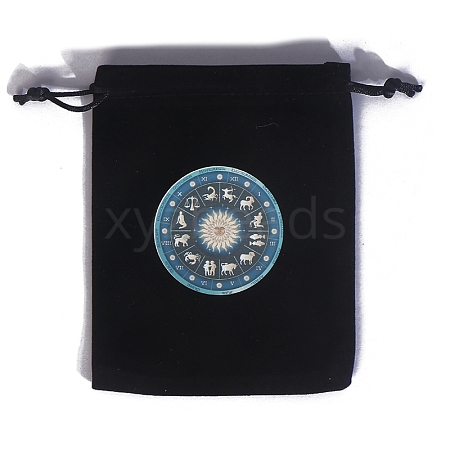 Runes Velvet Jewelry Storage Drawstring Pouches PW-WG59030-11-1