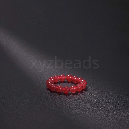 Natural Jade Stretchy Finger Rings FS-WG01730-33-1