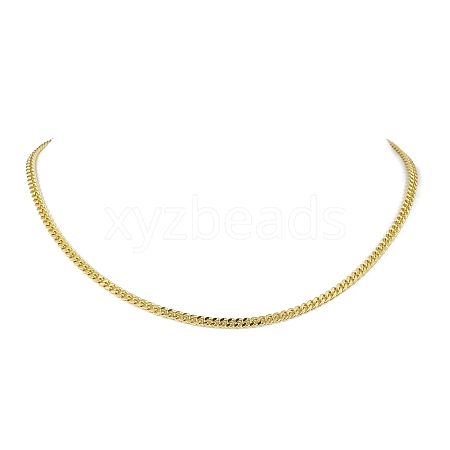 Brass Curb Chain Necklaces NJEW-JN04747-1