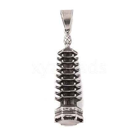 304 Stainless Steel Big Pendants STAS-K283-29AS-1