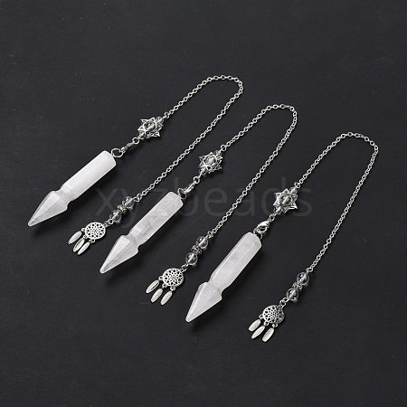 Natural Quartz Crystal Pointed Dowsing Pendulums G-I322-01P-06-1