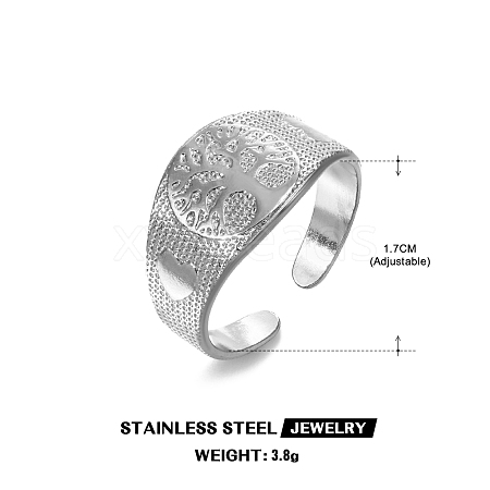 Stainless Steel Cuff Rings PW-WG21C5C-01-1