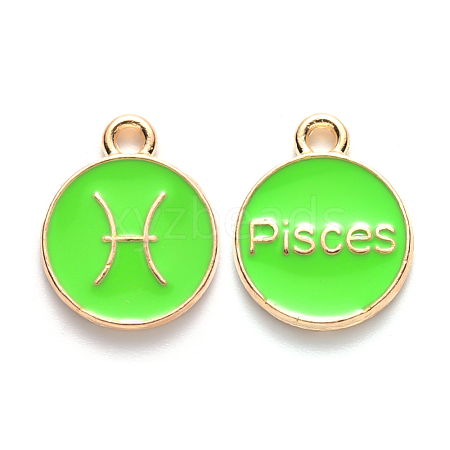 Alloy Enamel Pendants X-ENAM-S124-01A-06H-1