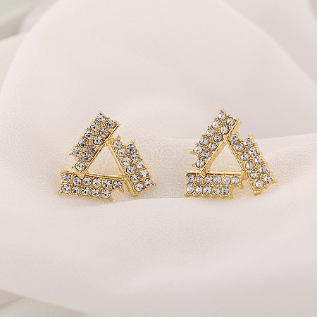 Alloy Rhinestone Stud Earrings FS-WGE0AD6-51-1