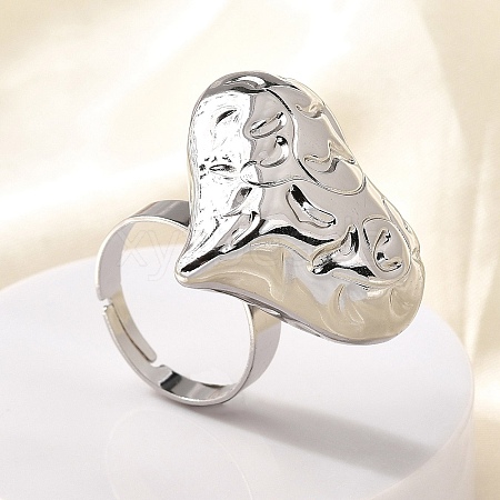 304 Stainless Steel Adjustable Finger Ring RJEW-H244-03P-1