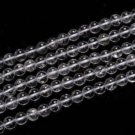 Natural Quartz Crystal Beads Strands G-H236-05A-6mm-1