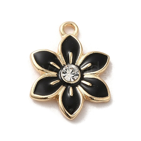 Flower Alloy Enamel Pendants ENAM-A007-06KCG-06-1