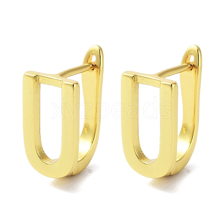 Brass Letter Stud Earrings for Women EJEW-A038-01U-G-1