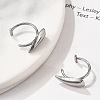 304 Stainless Steel Cuff Earrings EJEW-B116-05P-2