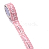 Pink Rectangle Paper Thank You Stickers DIY-C042-07B-3