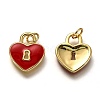 Brass Enamel Pendants KK-B026-18G-2