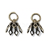 Flower Rack Plating Brass Filigree Bead Cap Bails LS-KK-L102-27AB-1