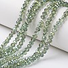 Electroplate Transparent Glass Beads Strands X-EGLA-A034-T6mm-S11-1