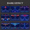 9 Sheets 9 Style Creative Fluorescent Face Tattoo Paper Stickers STIC-TA0002-01-2
