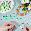 64Pcs 16 Styles Natural Mixed Gemstone Flower Charms PALLOY-FH00140-3