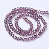 Electroplate Glass Beads Strands EGLA-A034-T1mm-B10-2