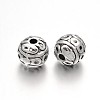 Round Tibetan Style Alloy Beads TIBEB-D027-05AS-1