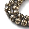 Electroplated Natural Lava Rock Beads Strands G-A251-B01-01J-3