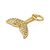 Rack Plating Brass Micro Pave Cubic Zirconia Charms KK-P279-24G-2