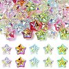 50Pcs 10 Colors Electroplate Baking Paint Glass Beads EGLA-YW0005-61-1