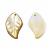 Natural Yellow Shell Pendants SSHEL-S258-100B-3