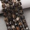 Natural Black Moonstone Beads Strands GG-CBAC972-A08-01-1