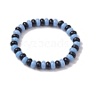 Rondelle Imitation Jade Glass Beads Stretch Bracelets for Women BJEW-JB10789-1