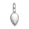 Tibetan Style Alloy Glue-on Flat Pad Bails LS-AB3348Y-NF-2