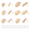 ARRICRAFT 12Pcs 6 Style Brass Stud Earring Findings KK-AR0004-01-1